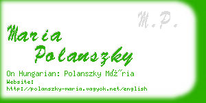 maria polanszky business card
